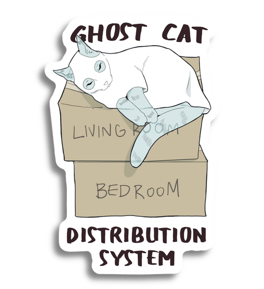 "Ghost Cat Distribution System" sticker image 1
